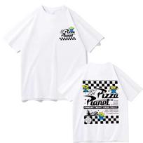 Pizza Planet Graphic Print T-shirts Male Cartoon Funny T-shirt Short Sleeve  Women Fashion Causal Oversized Tshirt Streetwear S