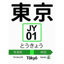 Tokyo JR Yamanote Train Station Sign Seoul Subway Map Posters and Prints Canvas Painting Wall Art Picture for Room Home Decor 21cm×30cm NoFrame