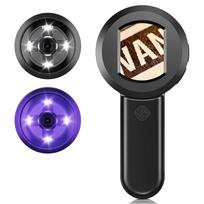2inch Digital Microscope for Trichome 100X Pocket Magnifying Glass with Light Portable Jewelers Loupe, Handheld Coin Magnifier 100X