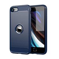 Dėklas iPhone SE 2022, Dėklas iPhone SE 2020, Smūgiams atsparus TPU anglies pluošto dėklas iPhone 7 8 Plus 13 12 Pro Max Fundas For iPhone 7 Plus mėlyna