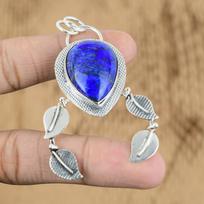 Womens day Deal Throat Chakra Lapis Lazuli Stone Pendant Jewelry Sterling Silver