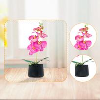 Artificial Orchid Flower Simulation Bonsai Realistic Small Potted Plants Fake for