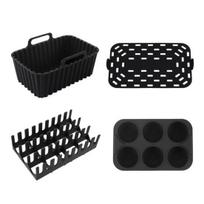 Yousheng Silicone Baking Mat Non-Stick Air Fryer Liner for Cakes Cookies Jelly Pudding Oven Pan Hot Dog Bacon Rack Reusable Cake Molds juoda