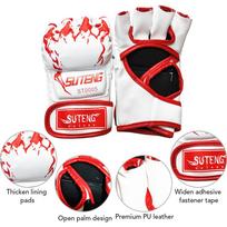 Half Finger Boxing Gloves MMA Training Boxing Mitts Thai Punching Bag Gloves Outdoor Sports Mittens oranžinė/juoda