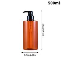 300/500 ml rankų muilo dozatorius, tušti buteliukai su pompa, dozatorius, losjono dozatorius, skysti nešiojami kelioniniai indai, vonios aksesuaras 500ml ruda