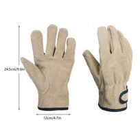 Gilling Mitts Artificial Cowhide Anti Scalding Heat Insulation Thickened BBQ Gloves for Kitchen