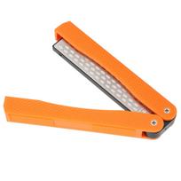Folding Sharpener FanShaped DoubleSide Knife Blade Kitchen Sharpener Grinder Tool(Orange )