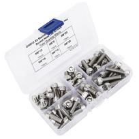 60Pcs Cap Screw Set Hex Socket Stainless Steel 304 for Electronics Industry with Plastic Box
