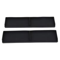 2PCS Stove Top Shelf Silicone Spice Rack Magnetic Back 2 Zones Easy to Clean Storage Organizer for Black