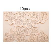 10 vnt. Europos stiliaus vestuvių kvietimų kortelės Graviruotos Gimtadienio šventės kvietimai Vokai #10 Beige