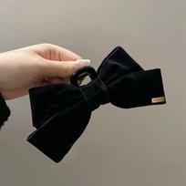 Elegantiškas korėjietiškas didelis plaukų lankelis-krabas moterims, aksominis lankelio tipo plaukų segtukas, surišimo į uodegą segtukai, rudens žiemos plaukų aksesuarai Size fits all
