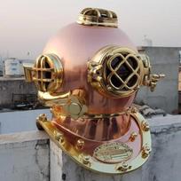 45.72 cm Boston Scuba Diving Helmet US Navy Mark V Deep Sea Diving Divers Helmet Copper Brass Diving Helmet Gift