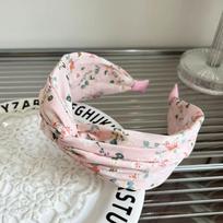 PROLY New Fashion Hairband For Women Wide Side Fresh Flower Headwear Cross Knot Turban Autumn Travel Headwear Hair Accessories
