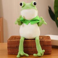 45CM-80CM Cute Cloak Frog Plush Toy Throw Pillow Big Eyes Long Legs Bed Soothing Rag Doll Children Birthday Gift 45cm