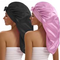 2pcs Long Bonnet Night Cap Sleep Cap - Soft Hair Care Tool for Women