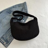 Literary corduroy lazy wind 2025 summer new student leisure handbag simple dumpling bag juoda