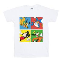 Disney Mens Mickey Mouse Friends T-Shirt S balta