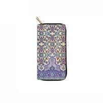 Ethnic style long zipper wallet wallet clutch bag