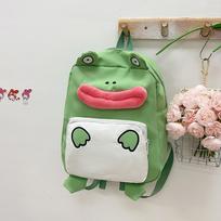 Cute cute little frog backpack 2025 new male and female versatile student large-capacity backpack