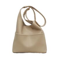 2025 tide classic fashion niche style soft leather shoulder large capacity bag women's bucket bag crossbody texture bag