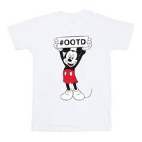 Disney Mens Mickey MouseOutfit Of The Day T-Shirt S balta