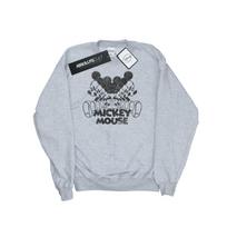 Disney Mens Mickey Mouse Mirrored Sweatshirt XXL pilka