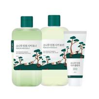 Round Lab For Men Pine Soothing Toner & Lotion 2-Piece Set (+40ml Cleanser Gift) white