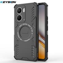 KEYSION Hollow Heat Dissipation Case for Realme P3 5G Silicone+PC Magnetic Cooling Shockproof Phone Cover for OPPO Realme P3 5G for Realme P3 5G juoda