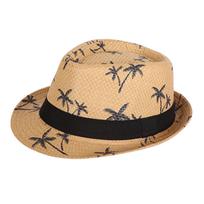 Straw Jazz Hat Straw Fedora Hat Straw Hat Straw Beach Hat Panama Fedora Hat Tropical Printed Sun Hat Straw Panama Hat 4