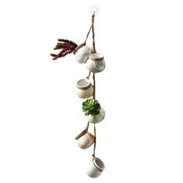 Hanging Succulents Planter,Ceramic Wall or Ceiling Mount Dangling Plant Pot,Hanging Flower Pot for Outdoor Indoor Decors