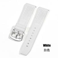 16mm 18mm 20mm 22mm 24mm Rubber Straps for Seiko for Omega Silicone Watch Strap Quick Release Breathable Band Watch Accessories 16mm balta
