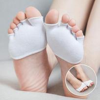 Pirštų separatoriai Pirštinės kojinės Juodos/Baltos/Nude/Rožinės Priekinės pėdos nematomos kojinės Penkių pirštų kojinės Vasara white-1