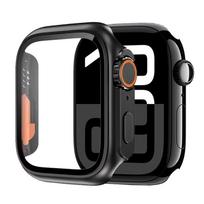 Stiklas+Dėklas Apple Watch 11 10 46mm 42mm 9 8 7 45mm 41mm Ekrano apsauga Pakeisti Ultra 3/2/1 Bamperio Dangtelis iWatch 6 5 4 SE 44mm Series 11-10 46MM black