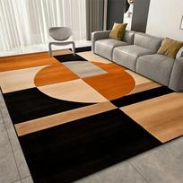Prabangus oranžinis geometrinio rašto kilimas svetainės dekoras sofos kilimėlis miegamojo lovos šono kilimėlis virtuvės valgomojo kavos staliuko grindų kilimėlis 40x60cm orange
