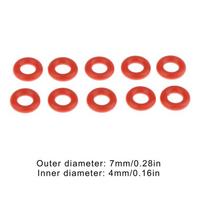 10 Pcs Food Grade Silicone O-rings Set Red VMQ Coffee Machine Pressure Tube Sealing Washers for Espresso Machine Repair Kit