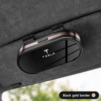 Car Glasses Clip Sunglasses Box Sun Visor Eyeglasses Card Ticket Holder For Tesla SpaceX Model 3 Y S X Y-Eur Highland Roadster