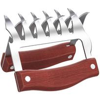 Meškos letenos Nerūdijančio plieno BBQ mėsos smulkintuvo letenos Su medine rankena Turkey Vištienos Virtuvės įrankis HMM
