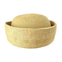 Straw Hat Dome Design Visor Hat Women Solid Color Leisure Hat for Daily