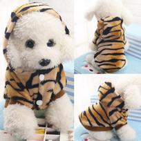 Naminių gyvūnėlių paltas Striukė šuniukas Tiger Stripes Hoodie Marškiniai Drabužiai Drabužiai M black