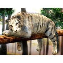 Viso apvalaus gręžimo deimantinis siuvinėjimas „Lazy Tiger 5D“ „pasidaryk pats“ deimantinis dažymas kryželiu dygsniuojantis kalnų krištolas 20X30CM