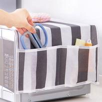Microwave Oven Covers Kitchen Gadgets Home Storage Bag Waterproof Easy To Clean Accessories Supplies dot gray