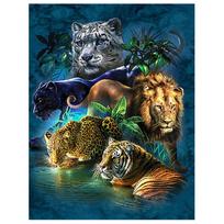 „Pasidaryk pats“ deimantinis paveikslas „Tigro Liūtas Leopardas“ Siuvinėjimo kryželiu krištolinio akmens tapybos dekoras 20X30CM brown