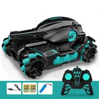 Gestais valdomas RC 4WD tankas, paleidžiantis vandens bombas, driftuojantis tankas, 2.4G nuotolinio valdymo elektrinis žaislinis automobilis, muzikinis šarvuotas automobilis Single remote control gray