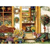 Paveikslai pagal skaičius Gėlių namų kraštovaizdis Rankų darbo rinkiniai 40*50 Piešimo drobė Dažymas Aliejinė tapyba Namų dekoravimas Full Round 20x30CM beige