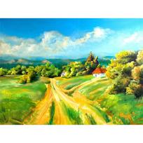 DIY 3D Diamond Painting Country Road Embroidery Cross Craft Stitch Home Decor Full Round 20x25CM