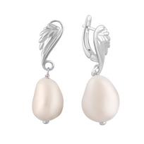 Sidabriniai auskarai su natūraliais barokiniais perlais 29.025ct (2129806) balta