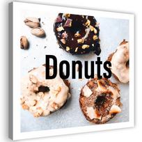 Canvas print, Appetising Donats 30x30 ruda