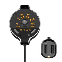 Wireless Car Bluetooth FM Transmitter Car Kit Hands-free Calling MP3 Player Display black