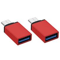 Anti-corrosion USB3.0 Connector High-quality Data Transmission OTG USB to Type-C Card Reader for Cable 2Pcs Compact raudona
