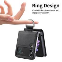 For Samsung Z Flip 4 Zflip4 Finger Ring Card Pocket Bag Case For Samsung Galaxy Z Flip4 Flip 4 5g Leather Phone Covers for Samsung Z Flip 4 juoda